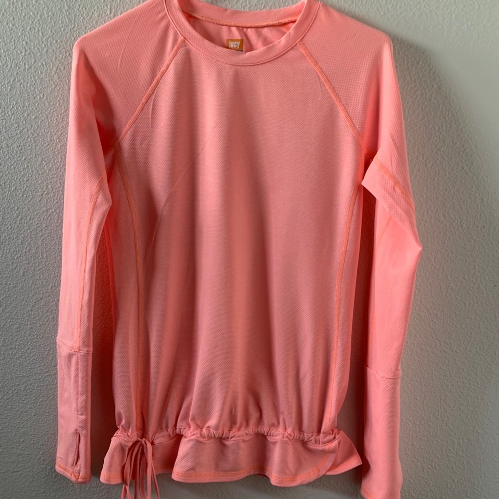 Lucy Athletic Long Sleeve & Cinched Waist Top- XS